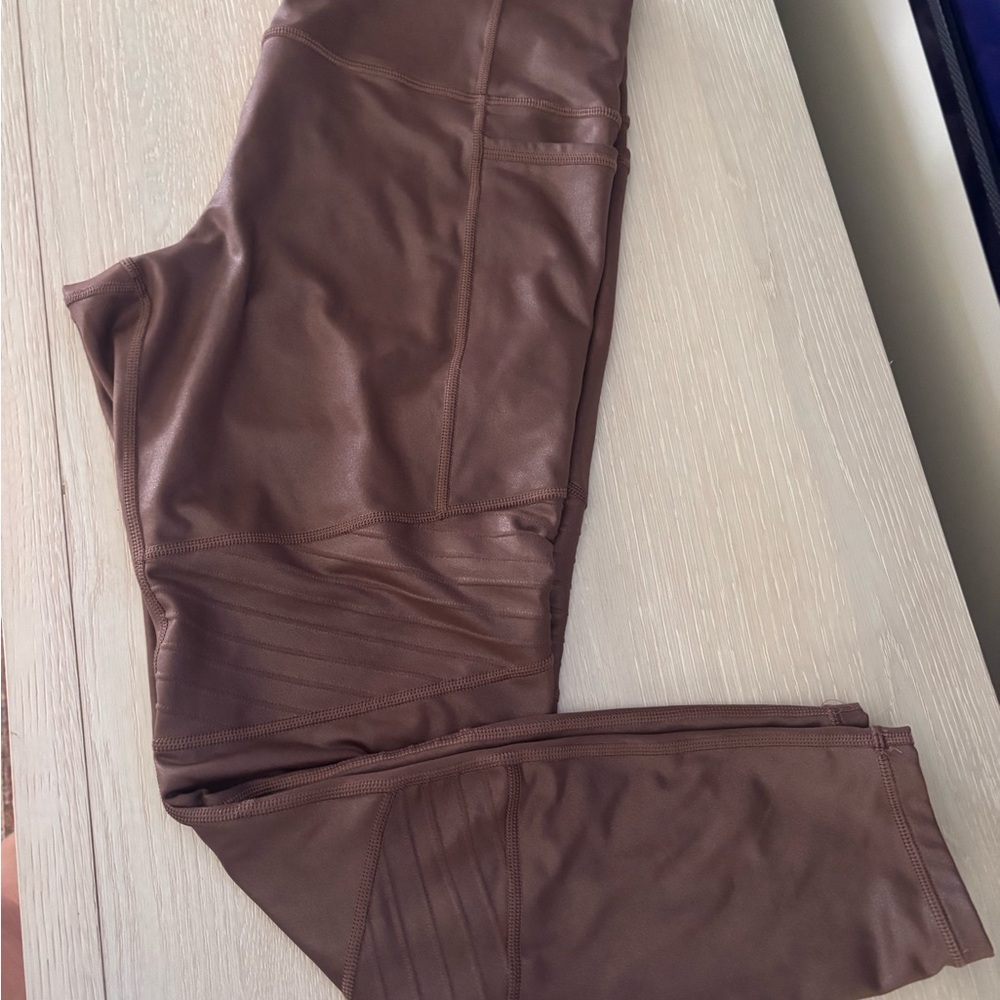 Athleta metallic Rust Leggings
